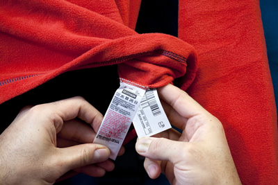 RFID-Etikett in Pullover